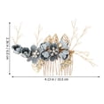 thumbnail image 3 of MasteelfCA 1 Set U Shape Hair Pins Rhinestone French Pin Wedding Hair Comb Flower Hair Clip, 3 of 7