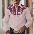 thumbnail image 4 of Camisa de hombre estilo occidental retro con estampado floral, informal, para exteriores, calle, uso diario, primavera y verano, con solapa, manga larga, tallas S-5XL, camisa de tela elástica, 4 of 5