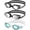 02 Black Clear & Black Silver & White Blue, variant on Adult Swim Goggles,3 Pack Swimming Goggles for Swimming,Goggles Swimming for Women and Men,Anti Fog Swim Goggles