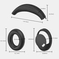 thumbnail image 2 of 1Pcs/3Pcs Portable New Dustproof Silicone Waterproof Headband Cushion Earphone Headband Ear Pads Cover Headphone Beam LIGHT GREY 3-PIECE SET, 2 of 8