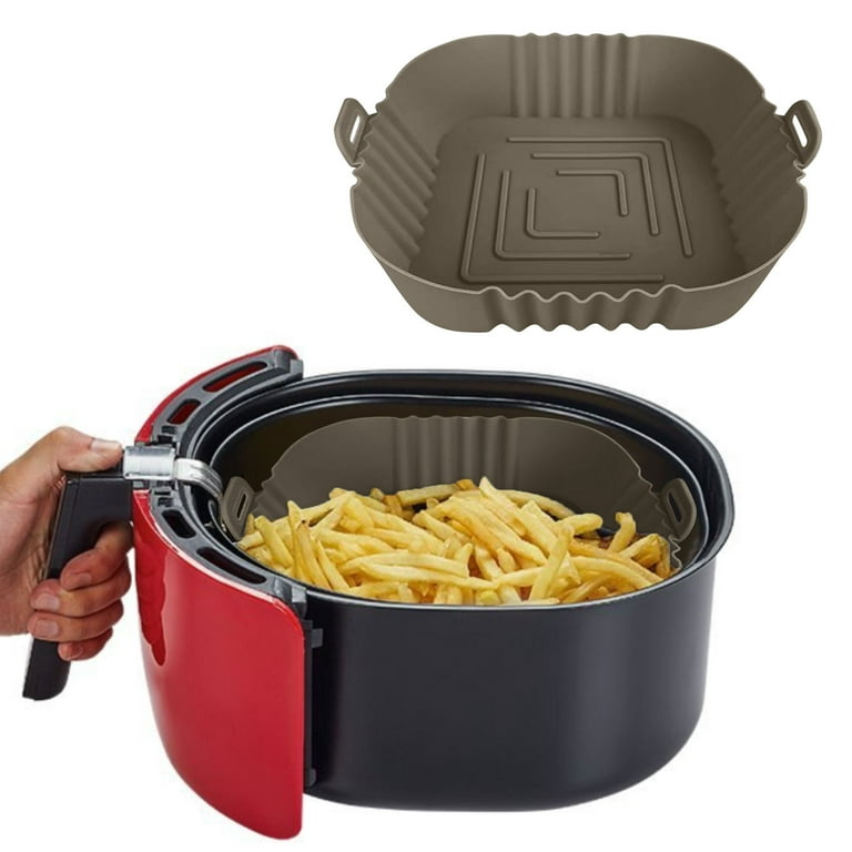 Silicone Air Fryer Basket - Reusable Basket Accessories, Heat Resistant Easy  to Clean Air Fryer Accessories 
