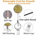 thumbnail image 2 of Retractable Badge Holder, Lightweight Plastic Badge Reel Retractable Card Holder with Key Ring Backing Belt Clip, 2 of 5