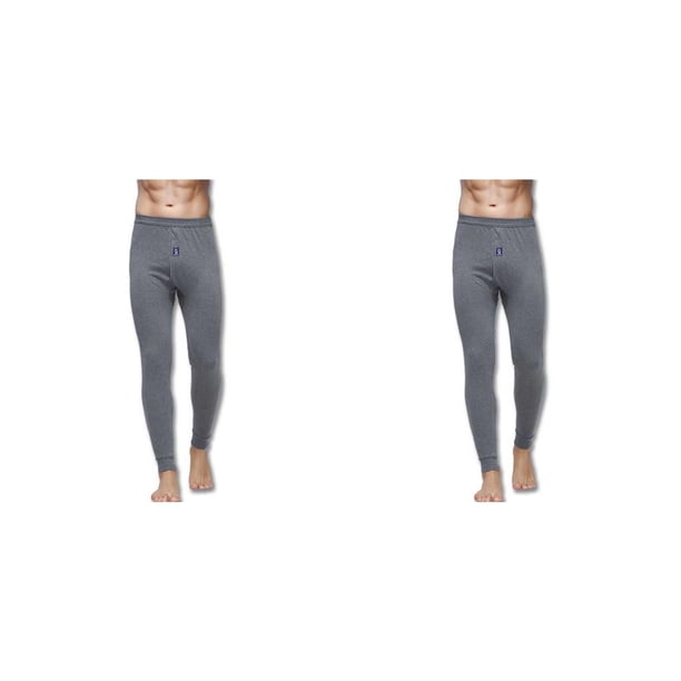 Sonducket Pantalones de ropa interior térmica para hombre, mallas cómodas de otoño e invierno, ropa interior de oficina, parte inferior Gris oscuro METRO 2piezas