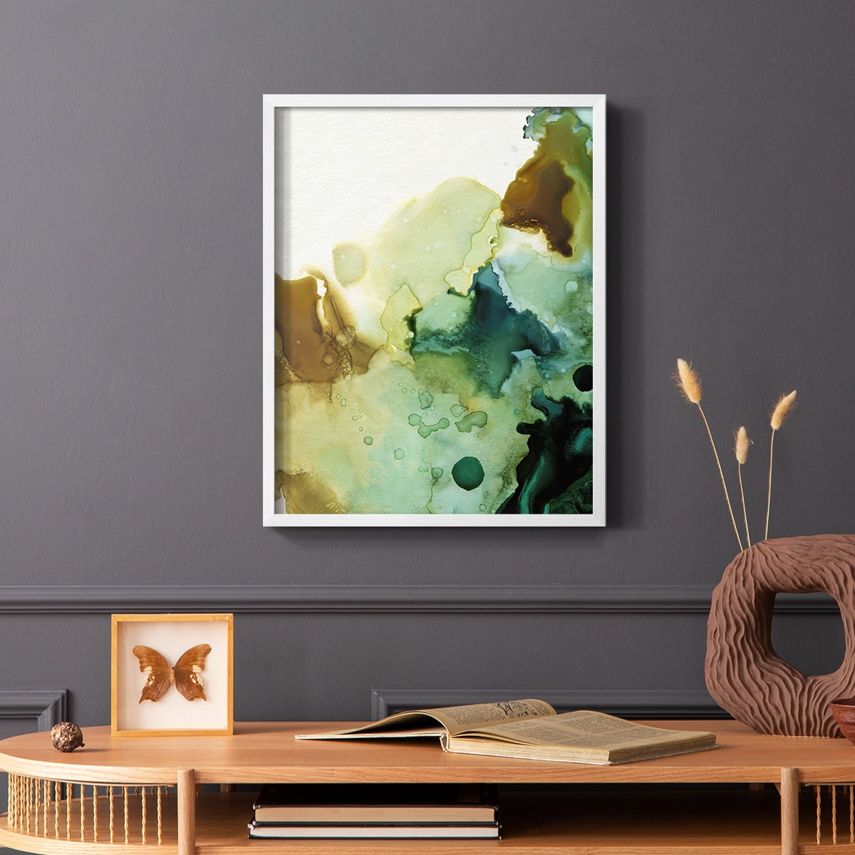 Water and Earth II Framed Print in White Solid Wood 8 x 10 Framed Print