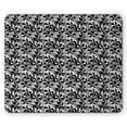 thumbnail image 1 of Monochrome Mouse Pad, Exotic Summer Time Hibiscus Flowers Jungle Leaves Tropical Nature, Rectangle Non-Slip Rubber Mousepad, Charcoal Grey and White, by Ambesonne, 1 of 2