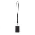 thumbnail image 1 of Lanyard para Bandolera con Bandolera Vertical en Cuero PU de 2 Caras Negro 2 Zulema Porta credencial con cordón, 1 of 8