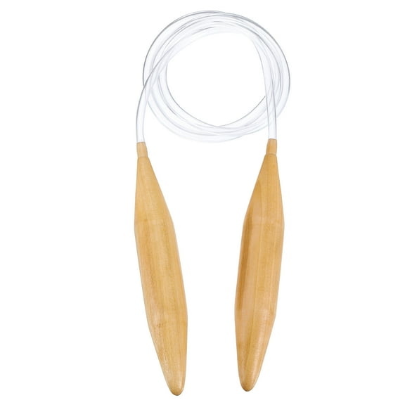 Uxcell US Size 50 Circular Knitting Needles 47 inch Round Wooden Needle for Handmade Projects DIY Knitting Blankets Socks Hats Sweaters