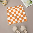 thumbnail image 6 of 2024 Checkered Orange And White Korean Fashion Skirt Summer Skirts For Women Light Proof Trouser Skirt Squares Orange White Four, 6 of 7
