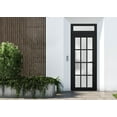 thumbnail image 2 of Front Exterior Prehung Metal-Plastic Door Frosted Glass / Manux 8312 Matte Black / Top Window / Office Commercial and Residential Doors Entrance Patio Garage 36" x 96" Left-hand Inswing, 2 of 5