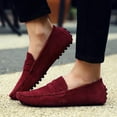 thumbnail image 4 of Suede Leather Men Casual Shoes Loafers Driving Moccasins Slip on Leather Shoes, 4 of 18