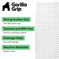 thumbnail image 3 of GORILLA GRIP Patented Bath Tub Shower Mat, Machine Washable Bathtub Floor Liner Mats, Suction Cups and Drain Holes to Keep Tubs Clean, Soft on Feet, Bathroom Essentials, 35x16 Inch, Clear, 3 of 10