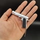 thumbnail image 1 of Llavero colgante de regalo con modelo de pistola de metal completo de 1911 en plata brillante a escala 1:3, 1 of 5