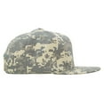 thumbnail image 4 of Decky 1047 6 Panel High Profile Structured Camo Snapback Hat-ACU/Black/Black, 4 of 6