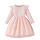 thumbnail image 1 of Vestido de cuello redondo y manga larga para niñas Vestido de cuello redondo y manga larga para niñas Falda de malla elegante Vestido de princesa elegante para niñas pequeñas Vestido de poliéster para, 1 of 8
