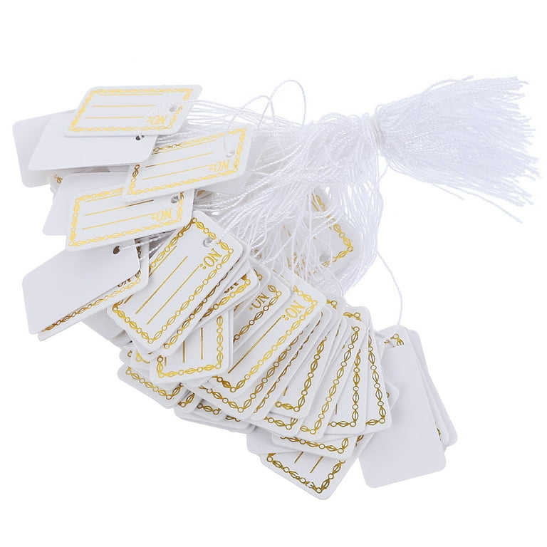 Etereauty Tags Price Tag String White Paper Strings Label Marking Shop  Jewelry Display Sales J Clothing Blank Gift Store 