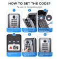 thumbnail image 6 of Wall Safe Key Lock Box, 12 Digit Combination Lock Box with Resttable Code, Large & Weatherproof , Key Safe Storage Box, 6 of 8