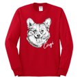 thumbnail image 2 of Cute Corgi Dog Lover Pet Owner Animal Lover Mens Long Sleeve Shirt, Red, X-Large, 2 of 4