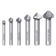 thumbnail image 1 of 6PCS HSS 6542 Avellanador Avellanador 90° Avellanador Avellanador Brocas helicoidales Cortador de desbarbado cilíndrico para madera Metal PVC Máquina herramienta 6,3/8,3/10,4/12,4/16,5/20,5 mm, 1 of 5