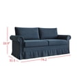 thumbnail image 5 of HMD Aliston Flared Arm 3-Seater Sofa, Shiny Black, 5 of 5