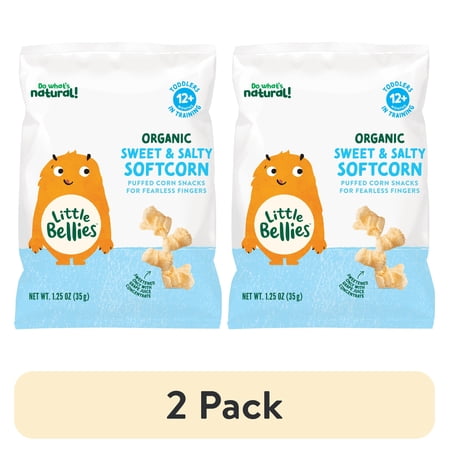 (2 pack) Little Bellies Organic Sweet & Salty Softcorn 1.25 oz