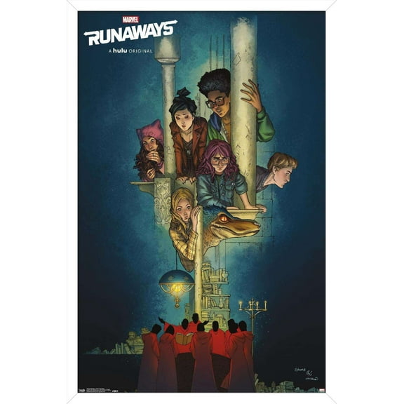 Marvel Comics TV - The Runaways - Comic One Sheet Wall Poster, 14.725" x 22.375", Framed