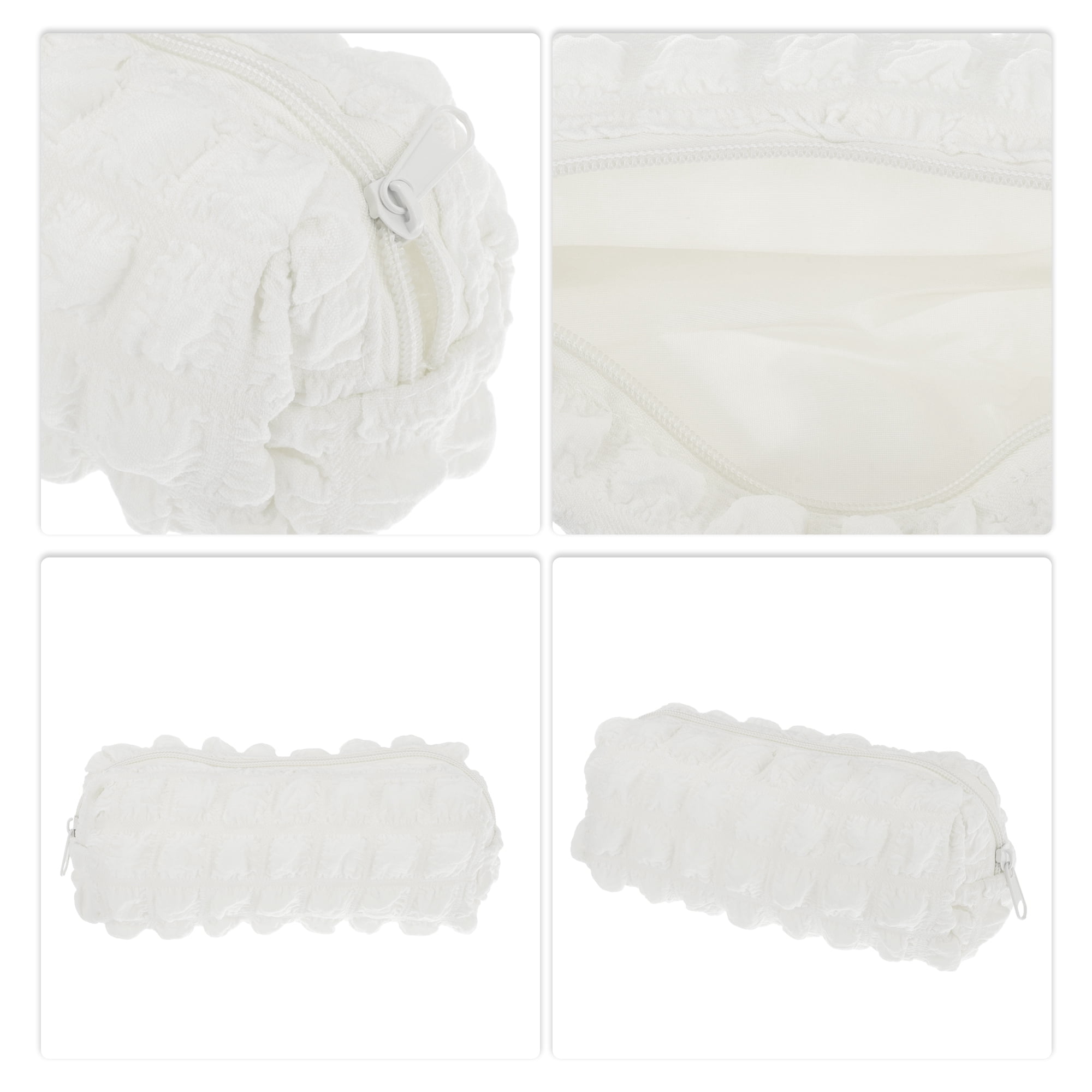 Unique Bargains 1Pc Women Durable Cloud Storage Makeup Bag for Vacation Camping White