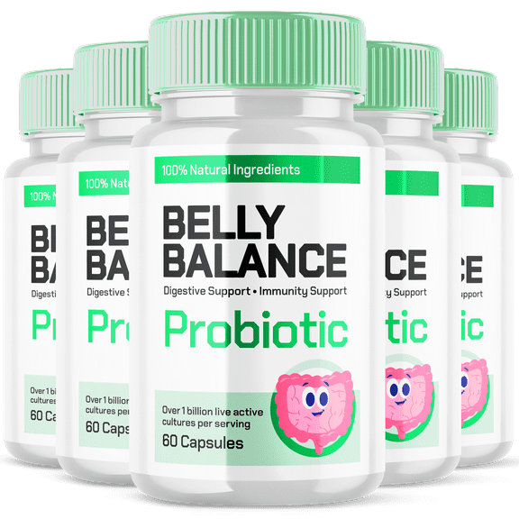 Belly Balance Advanced Digestive Support Probiotics Natural Formula Gut Supplement 300 Capsules