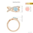 thumbnail image 3 of ANGARA Natural Criss Cross Pear Shaped Aquamarine Ring with Diamond Accents in 14K Rose Gold for Women (Size-8x6mm) | March Birthstone, Anniversary, Jewelry Gift for Women | Natural Aquamarine Ring, 3 of 7