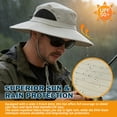 thumbnail image 4 of (2 pack) EINSKEY Sun Hat for Men Women, Waterproof Wide Brim Boonie Bucket Hat for Fishing Hiking - Beige, 4 of 9