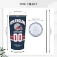 thumbnail image 3 of Custom New England Tumbler, Personalized Name and Number Tumbler Cup, Customized Stainless Steel Travel Coffee Mug Keeps Drinks Cold and hot Gifts for Men Women Fans, 3 of 6