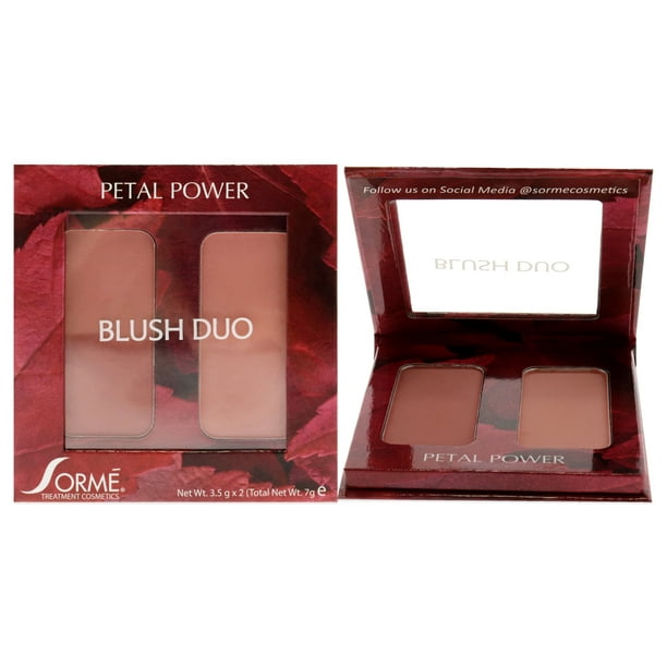Blush Duo Compacts - Petal Power de Sorme Cosmetics para mujeres - 2 x 0,12 oz Blush Sorme Cosmetics Rubor 2 x 0.12 oz