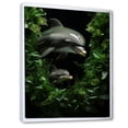 thumbnail image 2 of Designart "Eco Guardians Of The Dolphins" Animals Dolphin Floater Framed Wall Decor, 2 of 5