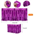 thumbnail image 2 of Uxcell Metallic Foil Fringe Tinsel Table Skirts for Party Rose Red, 2 of 7
