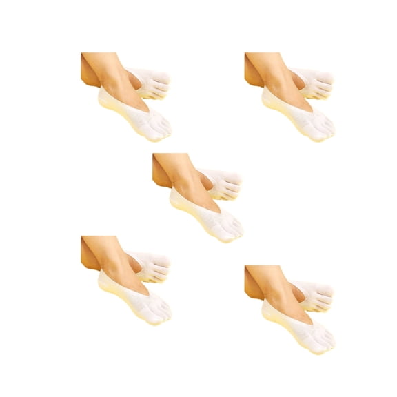 AUQ 5Pair Crew Socks,Velvet Socks for Men,No Show Socks Men,White