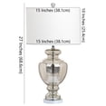 thumbnail image 6 of SAFAVIEH Morocco 27 in. H Solid Glam Glass Table Lamp, Silver/Ivory, Set of 2, 6 of 7