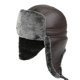thumbnail image 1 of ZHAOCHENG Gorro de piel de vaca para hombre, gorro de piel auténtica, bufanda gruesa y cálida, protección auditiva para exteriores, para invierno, 1 of 5