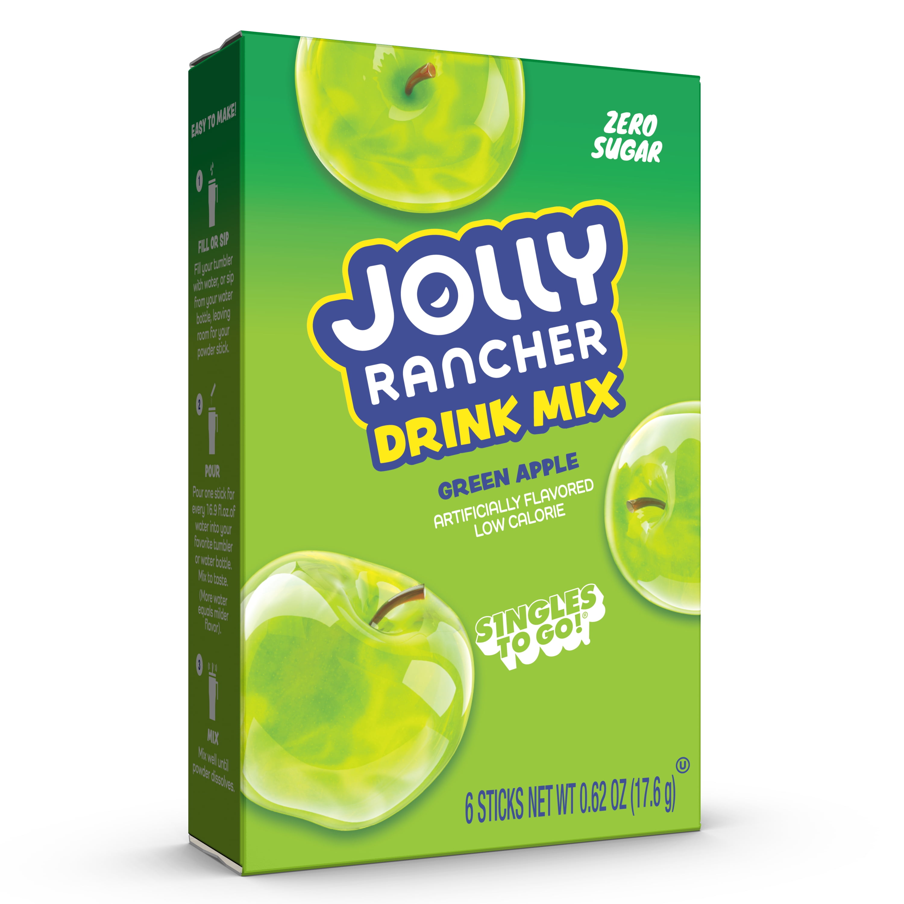 Jolly Rancher Singles To Go, Watermelon Lemonade Drink Mix, 6