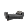 thumbnail image 6 of Ottomanson Origins Air Sleeper Loveseat, Black Leatherette Fabric, 6 of 10