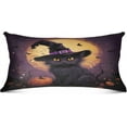 thumbnail image 2 of GZHJMY Halloween Witch's Cat Zippered Velvet Pillowcases,Super Soft and Cozy Luxury Plush Pillow Case Bed Pillow Pillowcases,Queen Size 20x30 in Home Decor, 2 of 7