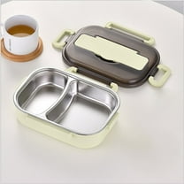 Insulated Compartment Bento Box (Lunch Container, Meal Prep Box), Stainless Steel Insulated Bento Box | Tiered Lunch Container for Hot Cold Food | Leak Proof Meal Prep, Two Grids, C, PRYESS