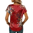 thumbnail image 5 of Enjoytime Women Shirts 4Th Of July Printed Crewneck Short Sleeve Tops Summer Loose Casual Graphic Tee, 5 of 5