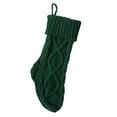 thumbnail image 5 of Calcetín colgante de calcetín navideño de punto sólido para y niñas, bolsa para dulces, adornos colgantes para árboles Verde 46cm BLESIY Media de dulces navideños, 5 of 5