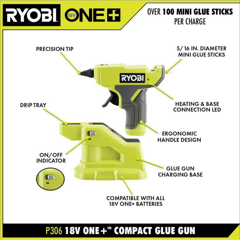 Ryobi ONE+ 18V Cordless Compact Glue Gun (Tool Only) 