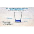 thumbnail image 3 of 10 Verona Whiskey Glasses Set, 11 oz. - Durable, Thick Base, Color Bottom, Barware - Blue, 3 of 5