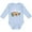 AE-Light Blue, variant on Merry Slothmas Cute Christmas Sloth in Hat with Lights Boys or Girls Long Sleeve Baby Bodysuit