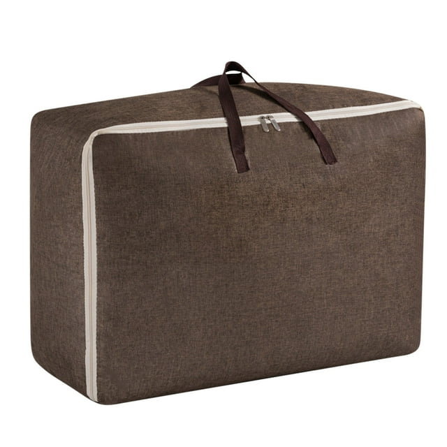 Xihbxyly Bolsa de Almacenamiento para Colchas, Organizador de Gran Capacidad, Diseño de Doble Cremallera, Asa de Transporte Reforzada, Fácil de Transportar, Ideal para Guardar En El Armario, Mudanzas