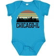 thumbnail image 3 of Inktastic Chicago Illinois Skyline Vintage Boys or Girls Baby Bodysuit, 3 of 5