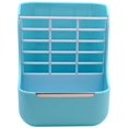 thumbnail image 1 of 2 in 1 Pet Feeder and Grass Frame for Rabbits Chinchillas Big Guinea Pigs Small Animals Anti-bite with Fixed Set (Blue), 1 of 4