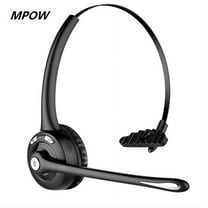 Mpow Professional Head-mounted Headphones Trucker Bluetooth Headset with Noise Cancelling Microphone for Skype Office