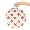 thumbnail image 2 of Abstract Round Floor Cushion with Handle, Monochromatic Star Shapes on Plain Background Sky Space Creative Graphic, Pillow for Living Room & Dorms, 18" Round, Burnt Orange White, by Ambesonne, 2 of 4